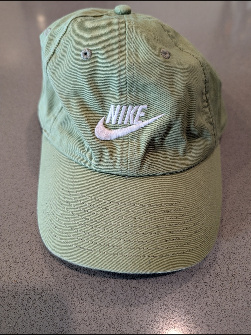 Nike Olive Green Embroidered Swoosh Cap